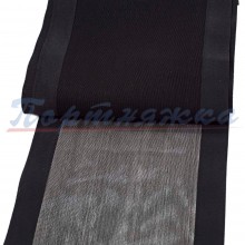 Ткань эластичная бельевая шир.16,5 см, цв. черный, 1м 