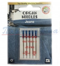 Иглы ORGAN для джинсы ассорти №90-100 5шт, Япония