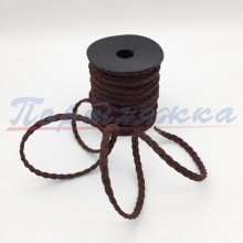 Шнур TRK-323 (иск.замша, плетение) 5мм цв.56 шоколадный (1м) Турция