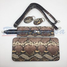 Набор для изготовления сумки TRK/HA-52, цвет коричнево-бежевый, змея, Турция