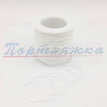 Шнур d.0.8мм  TRK-GCS-0.8 цв.Белый, декоративный (1 метр) Турция