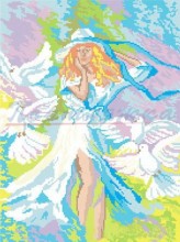 Набор для вышивания "Овен" 138 Любовь и голуби