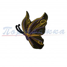   Термонаклейка TRK 674 Бабочка, фиолет/желт. 1 шт. Турция