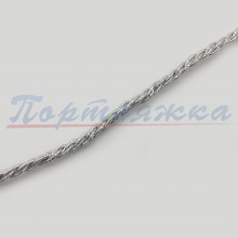 Шнур d.5мм TRK-5М витой металл серебро (1метр) Турция