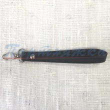 Ручка для сумки TRK/HA-35, цвет черный дл.18см с карабином, 1шт "Экокожа" Турция