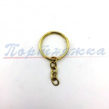 Кольцо д/брелка TRK/HA-48 d.25мм цв.золото шир.2мм (1шт) Турция