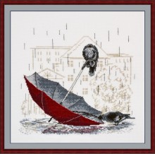 Набор для вышивания "Овен" 718 Грустный зонтик