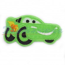 Термонаклейка TRK 812 "Машинка "Молния МакКуин" зеленый 5х9см, 1 шт. Китай
