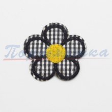 Термонаклейка TRK 816 "Цветок" черный 5см, в ассортим. 1 шт. Китай