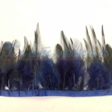 Тесьма TRK-847 из перьев/пух ш.13-15см цв.Омбре/сине-черный (1 метр) Турция