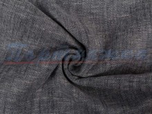 Ткань костюмная льняная выделка 224г/м, ш.147см, цвет - т.синий, м