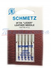 Иглы Schmetz 130/705H кожа №80-100 LL по 5шт. (VIS)