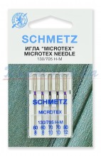 Иглы Schmetz 130/705H микротекс №60-80 уп.5шт, шт