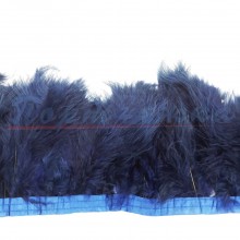 Тесьма TRK-848 из перьев/пух ш.15см цв.тем.синий (1 метр) Турция